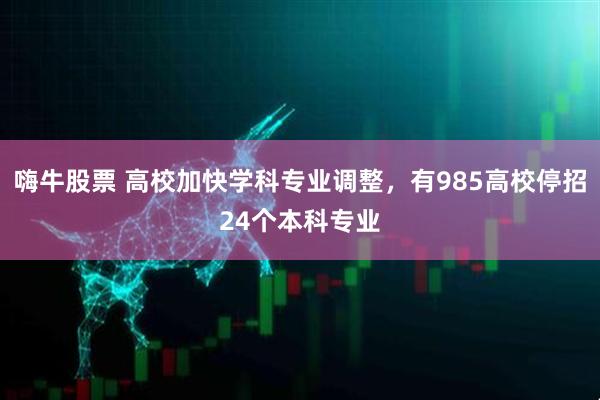 嗨牛股票 高校加快学科专业调整，有985高校停招24个本科专业